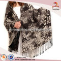 Seda de calidad de cachemira Cepillado Lady Leopard Shawl ancho